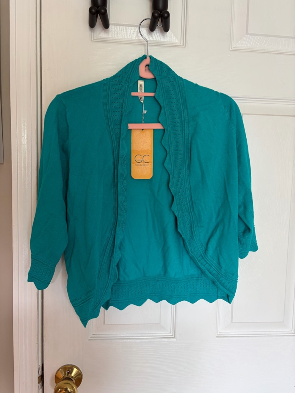 GC Georgette Teal Open Cardigan